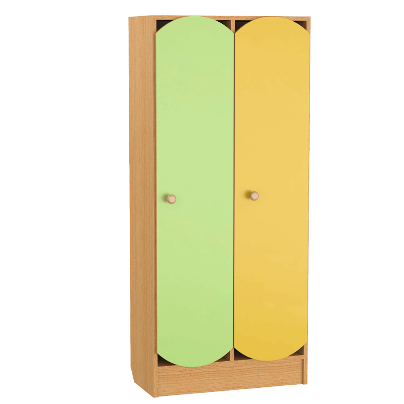 Шафа для роздягальні в дитячому садочку МЕБЛІ-ТЕХНОСТИЛЬ (РЦ 23) 2-секційна